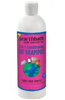 Earthbath Cat 2-IN-1 Conditioning Shampoo, Light Wild Cherry Essence, 16 oz