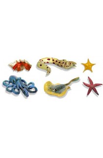 Resin Ornament - Sea Critters Asst 6pk