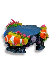 Resin Betta Bowl Stand - Coral Reef
