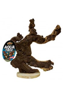 Mopani Wood Aqua Tree 12"