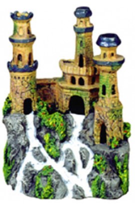 Resin Ornament - medieval Castle Tall 5.5 X 3.5 X 7.5"