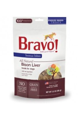 Bravo! Freeze Dried Buffalo Livers - 3 oz.