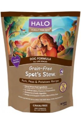 Halo Spot's Stew Dog Grain Free Pork, Peas & Potatoes 14 lb.