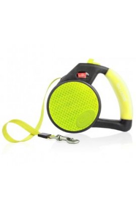Wigzi Reflective Gel Leash-Retractable Yellow Small 13ft Up to 26 lbs