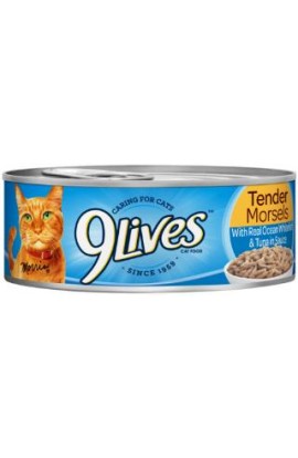 9Lives Tender Morsels Ocean Whitefish/Tuna W/Sauce 24/5.5z