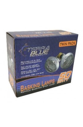 TerraBlue Basking Spot Lamp 50w Twin Pack