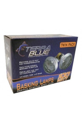 TerraBlue Basking Spot Lamp 100w Twin Pack